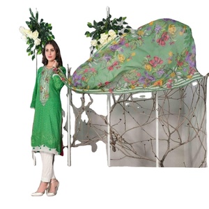 Elegante decoración de botones de encaje de la marca Tawakkal, vestidos casuales de verano para mujer de 3 piezas, lavables, naturales, Pakistán, India, venta completa - Product Image 2