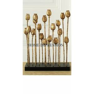 Accessoires de table en laiton antique de qualité supérieure bougeoirs en gros bougeoir en laiton en métal de grande taille - Product Image 5