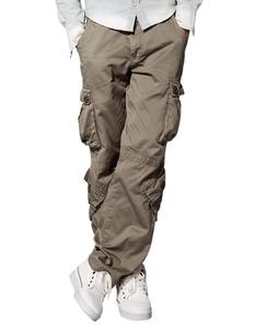 Men's Lightweight High Cotton Canvas Ripstop <b>Cargo</b> <b>Work</b> <b>Pants</b> Big Tall Construction Utility Safety Embroidered High Drawstring - Product Image 4