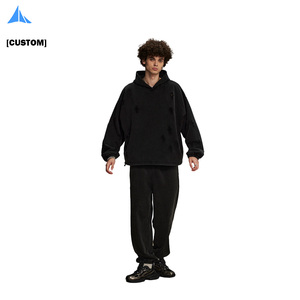 Mùa Xuân 450gsm Enzyme Đá Rửa Nặng Bông Drop Soulder Quá Khở Mài Mòn Lụa Màn Hình In Chạy Bộ Phù Hợp Với Cho Những Người Trẻ Tuổi - Product Image 1