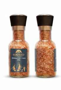 Sel rose de l'Himalaya dans un grand moulin en verre réglable, 500g, shaker rechargeable pour les assaisonnements de cuisine - Product Image 4