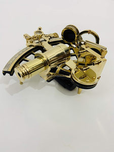 Brass Modern Polished Gold Customized Shape <b>Art</b> Collectible Sextant with <b>Wooden</b> <b>Box</b> High Quality - Product Image 2