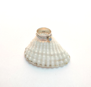 Trendy 925 Silver Moonstone Cabochon Engagement <b>Rings</b> for Women Handmade Silver Flower Pattern <b>Statement</b> <b>Rings</b> Diamond Wedding - Product Image 4