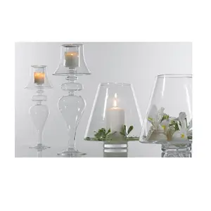 Glass T Light Candle Lamp for Christmas Lighting Decoration Bedroom & Balcony Decorative Glass T Light Candle Lamp