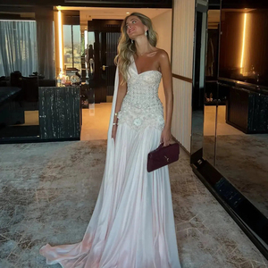 Jancember LSZ285 Elegante Vestido de Fiesta de Noche con Capa de un Solo Hombro y Cristales - Product Image 1