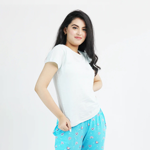 T-shirt à manches courtes en coton épais imprimé sur mesure de haute qualité, tricoté à la machine, tissu tissé d'été, style décontracté, OEM - Product Image 2