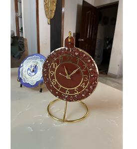 นาฬิกาสำหรับโฮมออฟฟิศหรูหราสไตล์อเมริกันด้วยดีไซน์คริสตัลธรรมชาตินาฬิกาตั้งโต๊ะขนาดใหญ่หรูหราจากผู้จำหน่ายในอินเดีย - Product Image 4