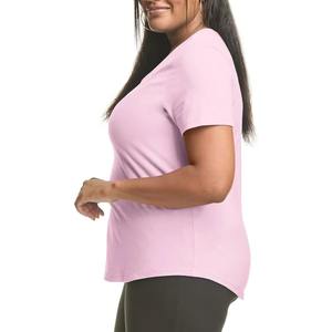 Camiseta de talla grande personalizada para mujer de talla grande de EE. UU., 4XL, 5XL, 6XL, camiseta de manga corta con cuello en V de talla grande para mujer, logotipo de diseño personalizado - Product Image 3