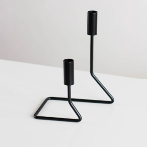 Bougeoir en métal fini or noir Dernier style disponible Bougeoir de table pour la maison Bougeoir fait main - Product Image 5