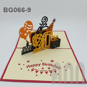 Personalizado impreso Feliz cumpleaños 3D Pop tarjetas de felicitación recuerdo hecho a mano papel Material sobre + embalaje de plástico al por mayor bajo - Product Image 2