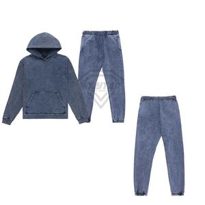 Nouveau survêtement décontracté pour homme, hiver, à capuche, lavage à l'acide, 100% coton, couleurs personnalisées, service OEM, survêtement lavé à l'acide - Product Image 6