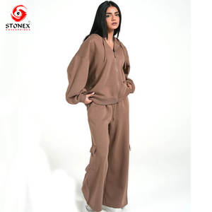 Conjunto Deportivo Informal con Capucha para Mujer, de Alta Calidad, Secado Rápido, con Logotipo Personalizado, Tallas Grandes, Servicio OEM para Moda de Invierno - Product Image 6