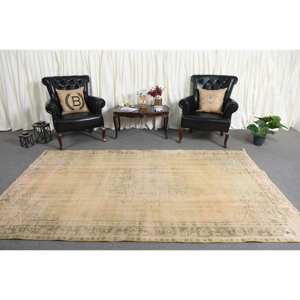 Tapis Vintage en Laine Verte 5.7X9.3 pieds Patchwork Turc Tapis Plat Tissé Décorations de Salon avec Support en Latex - Product Image 3