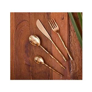 Couverts de mariage en acier inoxydable de luxe Offre Spéciale en cuivre PVD avec service poli miroir ensemble cuillère et fourchette sûr et sain - Product Image 1