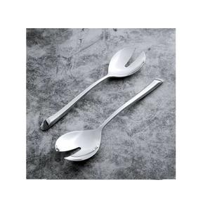 Servidor de ensaladas con espejo plateado de lujo, diseño personalizado con mango de hoja, tamaño largo, para restaurantes, Royal Flatware - Product Image 2