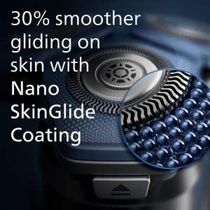 Rasoir électrique triple lame humide/sec avec tondeuse escamotable et étui de voyage, rasoir rotatif étanche IPX7, support de charge Clean Pod - Product Image 3