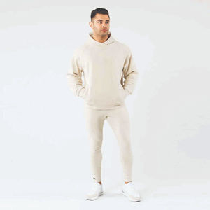 Sweat-shirts à capuche pour hommes en coton biologique 100% Épais en polaire d'hiver avec manches raglan Teint uni - Product Image 2