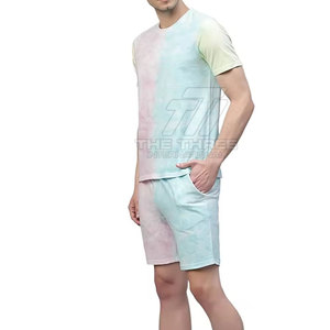 Conjunto de Pantalones Cortos Estampados de Alta Calidad para Hombre, 2 Piezas, MOQ Bajo, Moda de Verano, 100% Algodón, Ropa Deportiva Transpirable - Product Image 3
