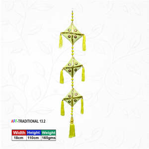 Artificial Traditional Triple Blossom Kite Green Latkan - Product Image 1