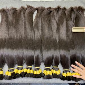 Cheveux bruts non traités usine en gros naturel vierge 100% humain Remy Extension de cheveux cuticule alignée cheveux en vrac en vrac - Product Image 3