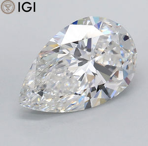Finest Lab Grown CVD Diamond 11,05 MM Forma de pera 2,00 CT. Blanco F Color VVS2 Claridad IGI Certificado para Proponer Anillo único - Product Image 1