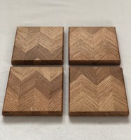 Nouveauté 2024 : Sous-verres carrés en bois écologiques de style classique, personnalisables (taille, logo, design) pour la maison et l'hôtellerie, vente en gros