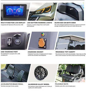 Modern best price deluxe 4 seat electric <b>golf</b> cart with silent operation comfortable seating and stylish body for villas leisure - Product Image 4