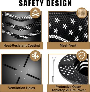 Modern Iron Art Outdoor <b>Fire</b> <b>Pit</b> BBQ Brazier Patio Garden Heater, BBQ Grill, Outdoor Heating, Wholesale Product - Product Image 5