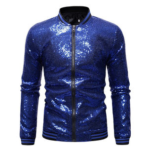 Chaquetas de lentejuelas de moda superior para hombre, chaqueta informal de Venta caliente para hombre, chaquetas de hombre de lentejuelas de moda de invierno de Color sólido al mejor precio - Product Image 5