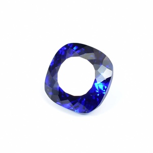 15x15mm naturel sans défaut profond bleu foncé tanzanite coussin coupe pierre précieuse en vrac (GIT) certifié haut de gamme glamour belle qualité gemme - Product Image 3