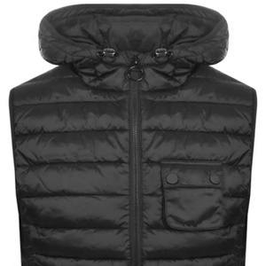 Veste chaude d'hiver pour hommes légère et personnalisée gilet bouffant respirant avec capuche résistant à l'eau manteau sans manches brillant - Product Image 3