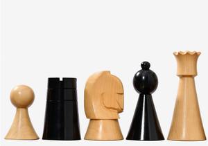 Pièces d'échecs commémoratives australiennes de style tournoi, ébonnées et en bois de buis, base du roi estampée - Product Image 6