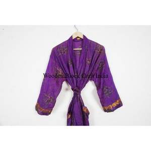 Nouvelle arrivée Robe de kimono en soie Robe de plage Robe de chambre Robe de kimono en soie Robe de demoiselle d'honneur pour femmes - Product Image 2