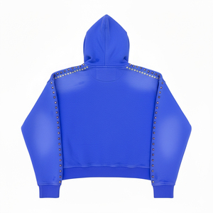 Alta calidad 100% algodón Sun Faded Hoodie Unisex Streetwear otoño personalizado equipo gráfico Logo Rhinestone a prueba de viento transpirable - Product Image 2