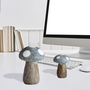 Grands piliers de champignon coulés objets décoratifs pour la maison et le bureau pièces maîtresses de champignon solide ornement de jardin à la maison pour Noël - Product Image 4