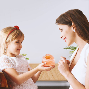 Artesanía natural orgánica Himalayan Pink Salt Rock Portavelas Decoración interior Regalo - Product Image 4