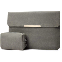 Étui pour ordinateur portable en cuir PVC personnalisable de 13,3 pouces avec poche pour accessoires, sac pour ordinateur portable de haute qualité (couleur et logo personnalisés)