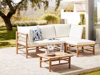 Set Sofa Bambu Alami Lengkap-Murah Modern Lipat untuk Furnitur Taman Luar Ruangan