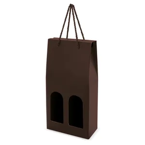 Sac en papier promotionnel personnalisé, boîte porte-bouteille Snizz, gadgets personnalisables - Product Image 2