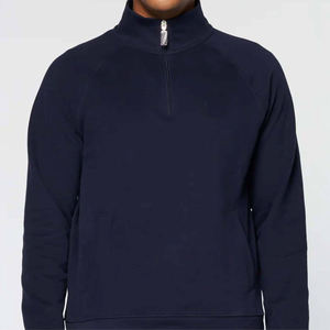 Sweat-shirt à capuche zippé pour homme, bleu marine uni, en polaire douce et chaude, à manches longues, décontracté, confortable pour le quotidien, 100% coton - Product Image 6