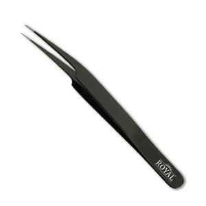 Pince à épiler pour extension de cils chauds en acier inoxydable de couleur noire - Product Image 4