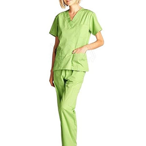 High Quality Lightweight Women's <b>Scrub</b> Suit 100% Cotton Quick Dry Breathable Comfortable Customizable for <b>Nurses</b> Knitted Fabric - Product Image 4