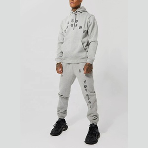 Ensemble de vêtements de sport unisexe avec logo personnalisé, 100% coton, jogging imprimé de haute qualité, style décontracté à séchage rapide pour la saison d'automne - Product Image 1
