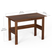 Table d'étude et d'ordinateur portable en bois d'ingénierie Efflino pour la maison ou le bureau Bureau WFH avec rangement pour livres et affichage de décoration