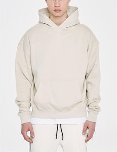 Venta al por mayor de moda de lujo de Terry francés Hombres Sudadera con capucha Sin cordón en blanco de peso pesado Sudaderas con capucha de fabricantes de alta calidad - Product Image 1