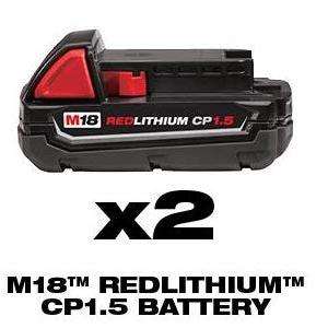 Kit Combinado Hackzall de 18 Voltios, Taladro Inalámbrico y Atornillador de Impacto de 3 Herramientas con 2 Baterías de 1.5 Ah para Bolsas de Herramientas - Product Image 4