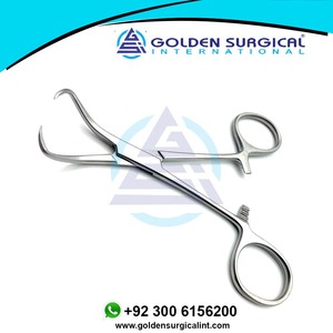 Abrazadera de toalla quirúrgica Backhaus 11cm Precio barato Instrumentos veterinarios médicos de acero inoxidable - Product Image 2