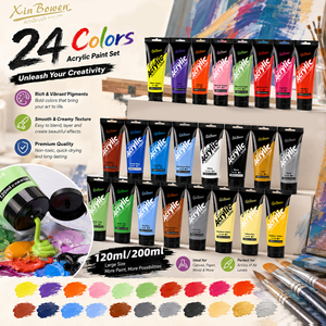 Peinture acrylique de qualité XIn Bowen 120 ml, fournitures d'art pour la peinture acrylique, peinture artistique multicolores - Product Image 1