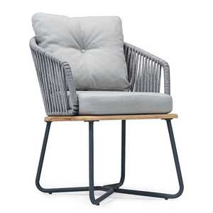 Silla de comedor de estilo nórdico refinado con marco de aluminio y cojín suave para la elegancia del comedor del hogar atemporal - Product Image 1