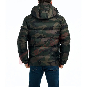Chaqueta acolchada impermeable a prueba de viento con capucha de alta calidad para hombre, manga larga, invierno, logotipo personalizado, estampado, cuello levantado, calle principal - Product Image 5
